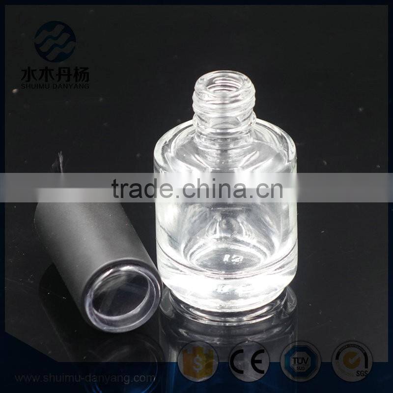 14ml round glass nail polish bottles with brush for sale