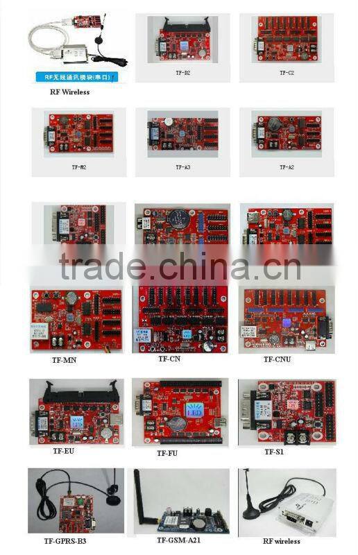 TF-AU p10 red color LED module Control Card, Support Single 640*32 & Dual Color 320*32