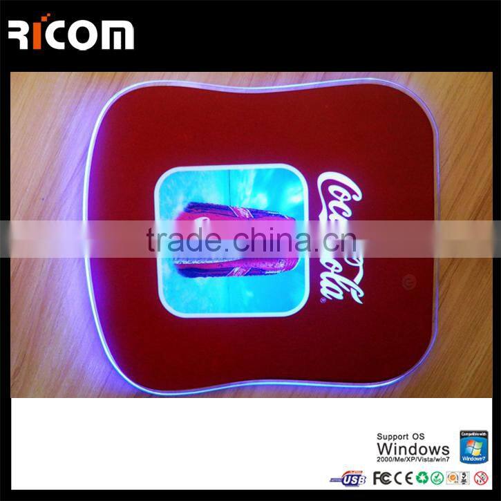 high quality LED glowing mouse pad,LED lighting mouse pad,illuminated mouse pad--MP225--Shenzhen Ricom