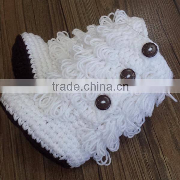 Crochet handmade cotton baby booties for infants and toddlers