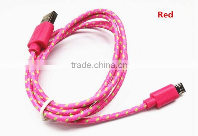 2015 new model braided usb micro cable