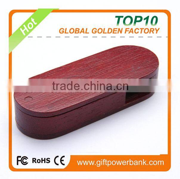 Swivel red wooden usb 2gb 4gb usb flash drive