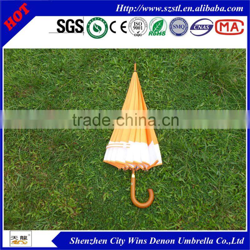 High quality straight elegant wooden umbrella,fashion wooden automatic umbrella from China suppliers,wooden handle umbrella