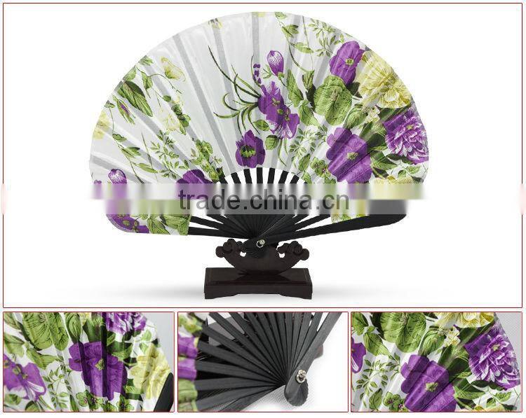 Shell-Shaped Bamboo Cloth Fan For Wedding or Collection