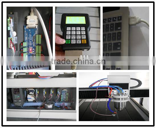 6090 CNC Small 4 Axis With 3.0Kw Water Coolant Spindle Step Driving System 600*900*150mm ZK-6090