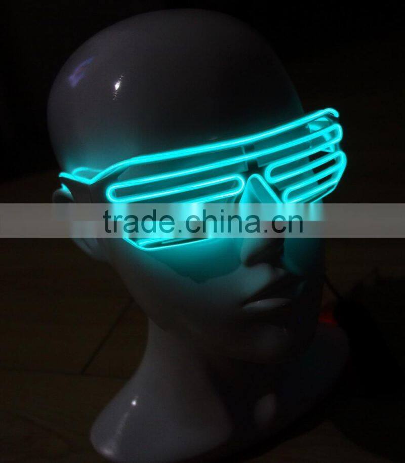 Yellow EL Shutter glasses / EL light Shutter glasses / EL Flashing Shutter glasses