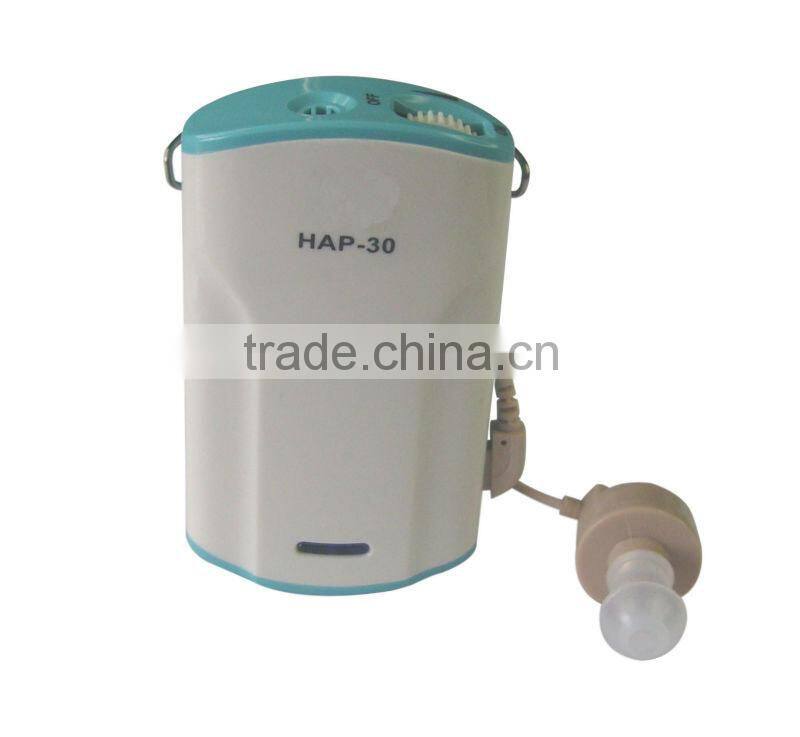 Body worn voice amplifier pocket hearing aid (HAP-30)