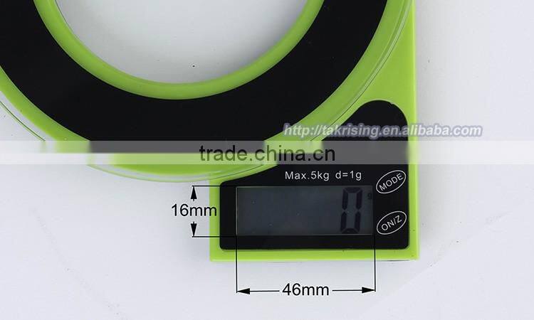 TKP416(Green) 2015 New Design Glass Kitchen Scale