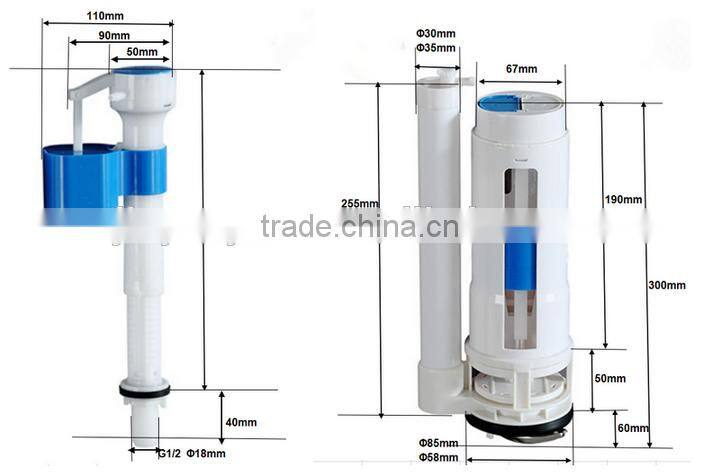 Y001 One - Piece Toilet 19cm long Cistern Fittings Prices