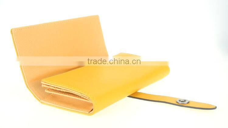 Purse high quality PU bright yellow wallet