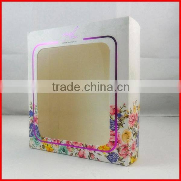 Clear Window Cosmetic Ivory Board Box Packing Wholesale