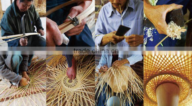 Natural Bamboo Handicraft Pendant Light Traditional Handicraft Techniques