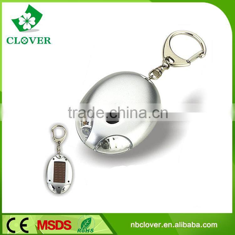 2 led plastic solar flashlight mini solar keychain