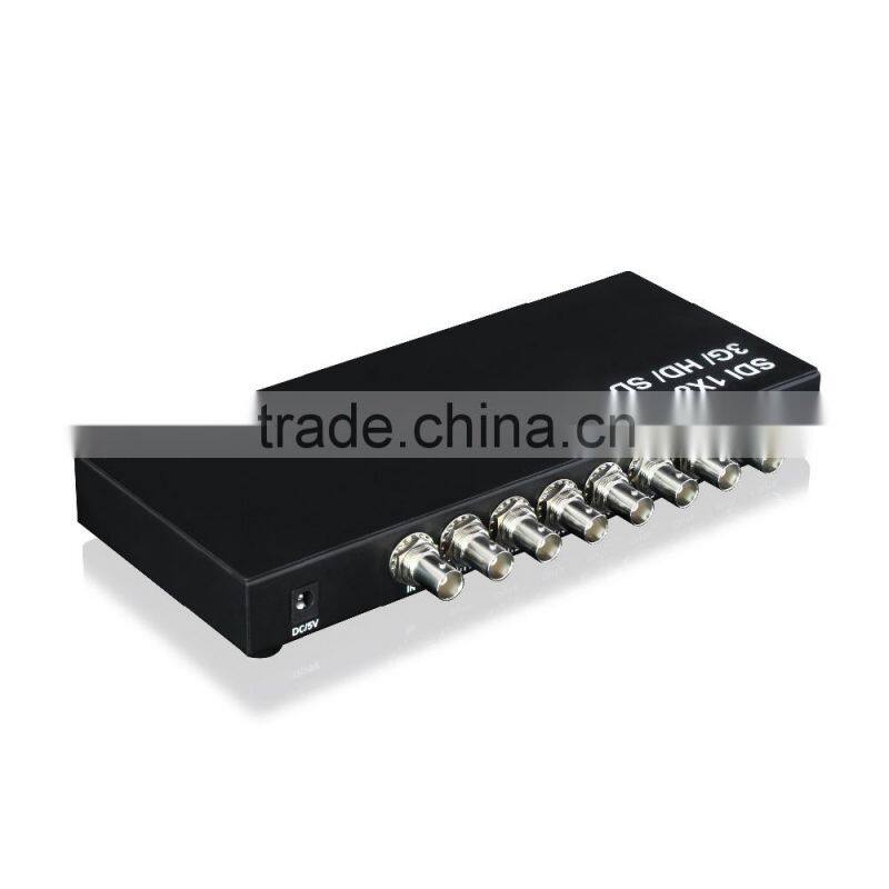 Premium SDI 1X8 Splitter SDI 1 input 8 outplut Supports 3G-SDI HD-SDI SD-SDI 100M Full HD SDI shopping made in China