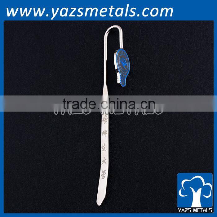 custom metal promotional bookmark in china factory