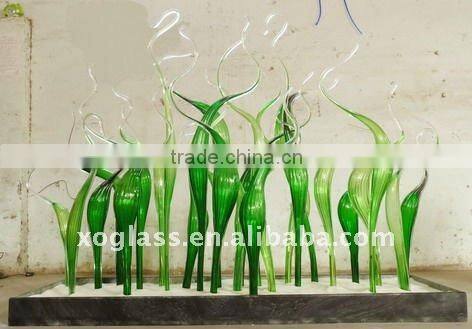 art glass sculpture xo-201124 and hand made floor sculpture