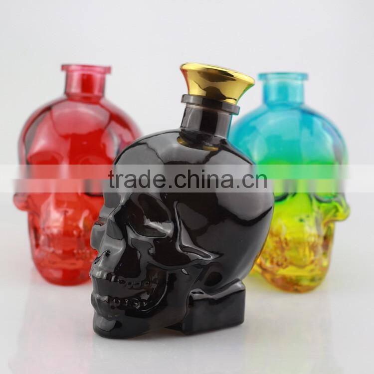 beautiful glass wine bottle rum bottle with cork screw top liquor bottle 700ml