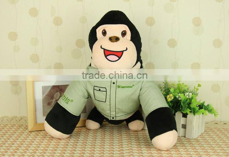 Kanou Company Customize 6" stuffed animal long arms monkey with t-shirt LOGO print