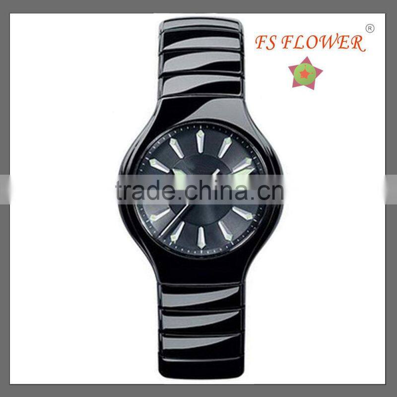 High Quality Men's Luminous Dial Quartz Ceramic Watch