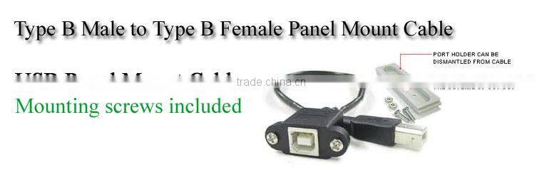 2.0 Printer USB Panel Mount Type B Cable