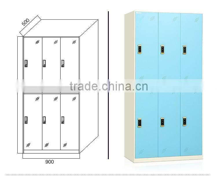 office furniture 6-door clothing steel locker