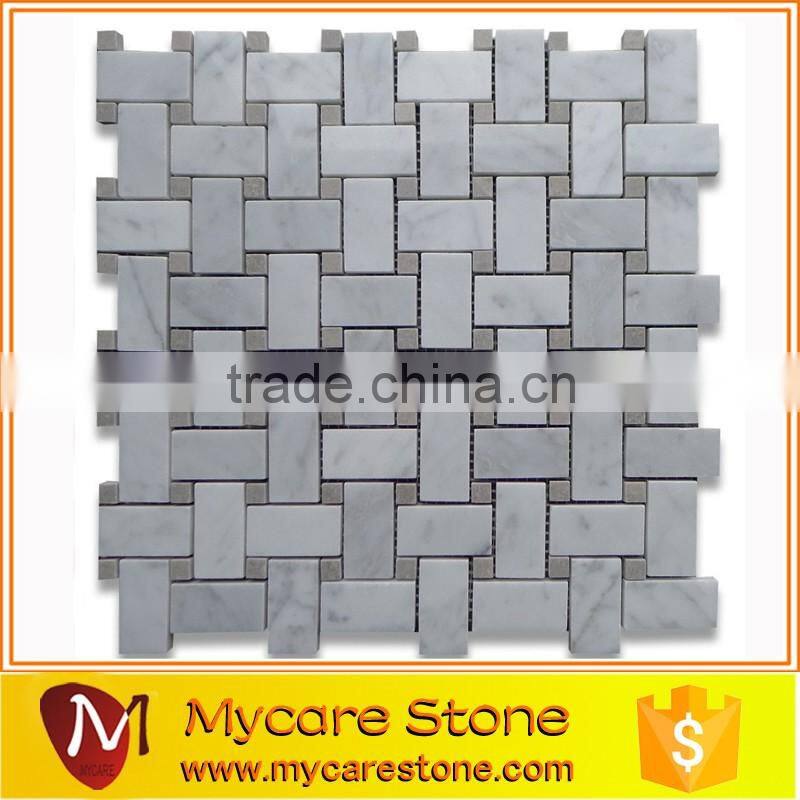 natural Beige marble mosaic tile polished surface