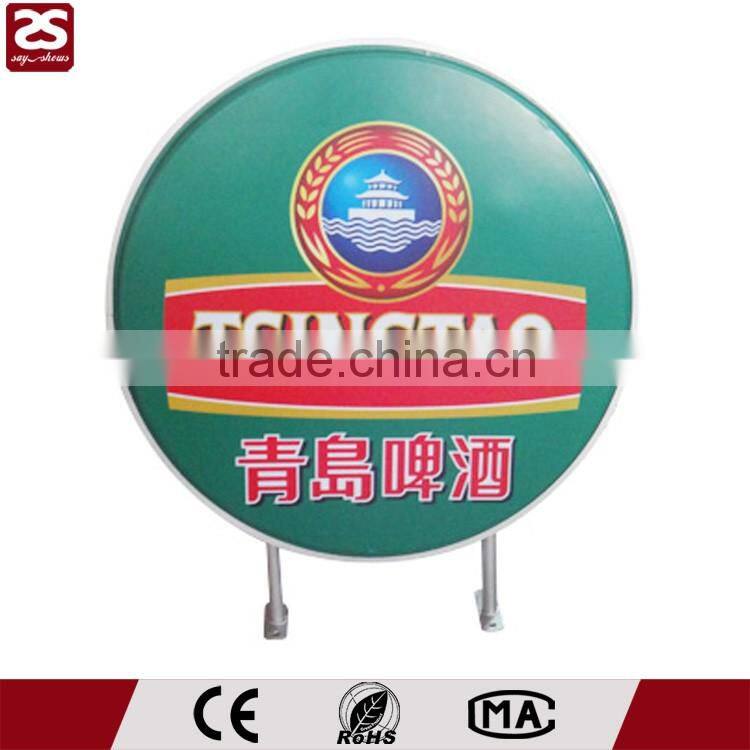 Custom LED Double sided Vacuum Formed Acrylic Circle Outdoor Sign Light Box