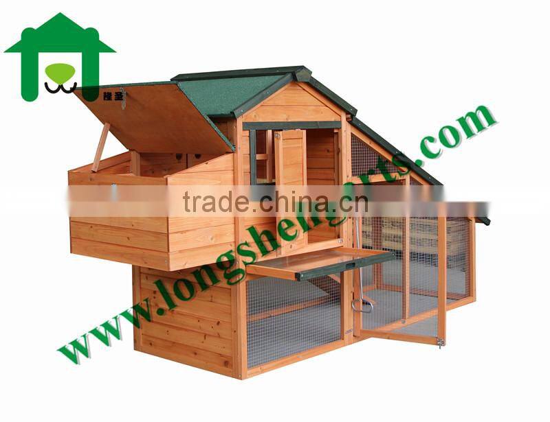Wooden chicken coop hen house