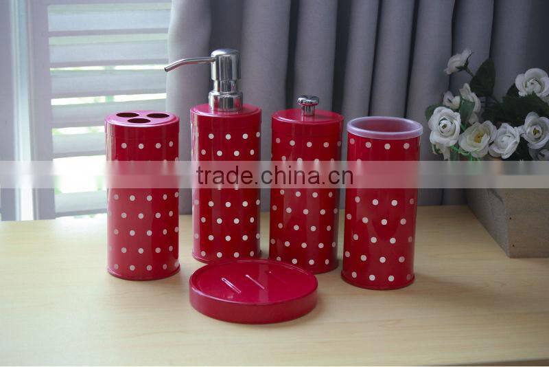 Polka Dot painted metal bucket