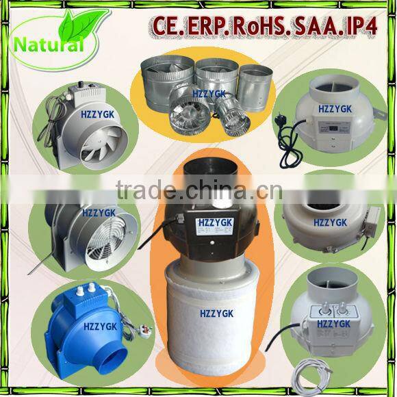4, 6 inch Hydroponics AC Round Ventilation Flexible Duct Fan/Gardenhouse Blower Fan/Steel Air Exhaust Fans