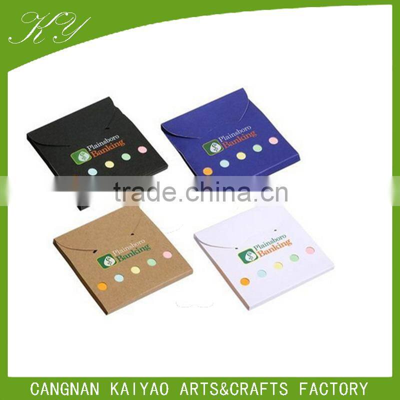 Custom Eco Memo Pad 5 Colors Bookmark Kraft Paper Sticky Notes
