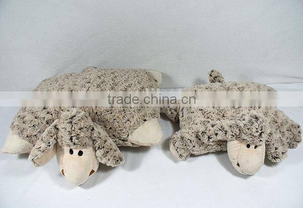 Plush soft toy flower embroidered cushion cover