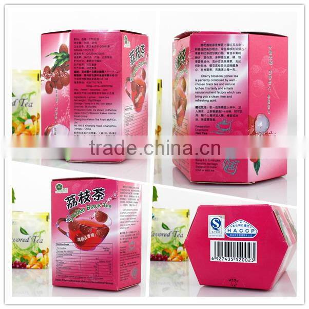 Kakoo good tasty flavored sachet lychee black tea