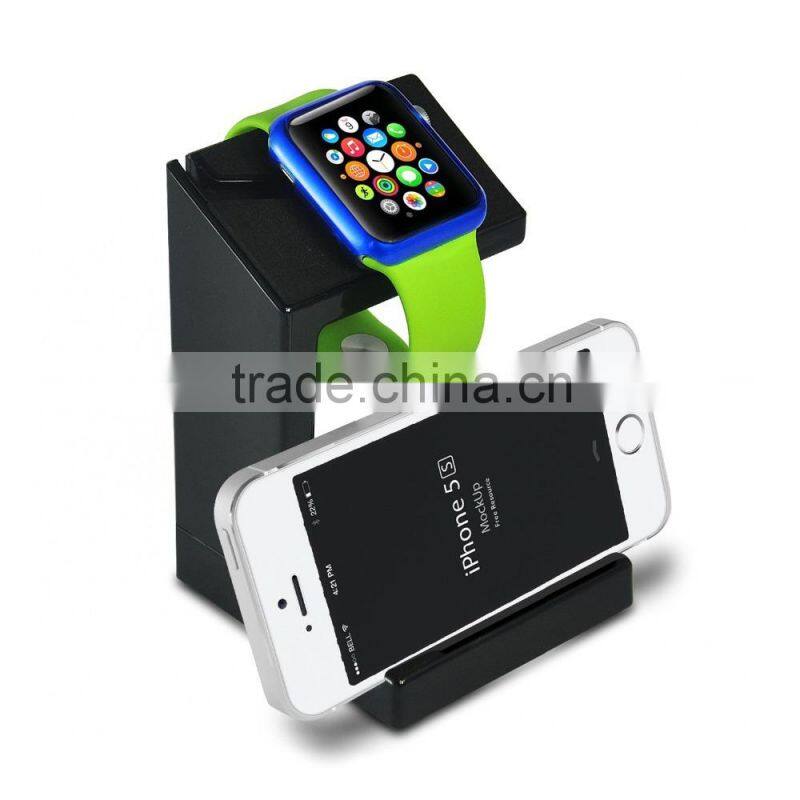 plastic stand holder for apple watch, 2 in 1 charging dock station for iphone/apple watch