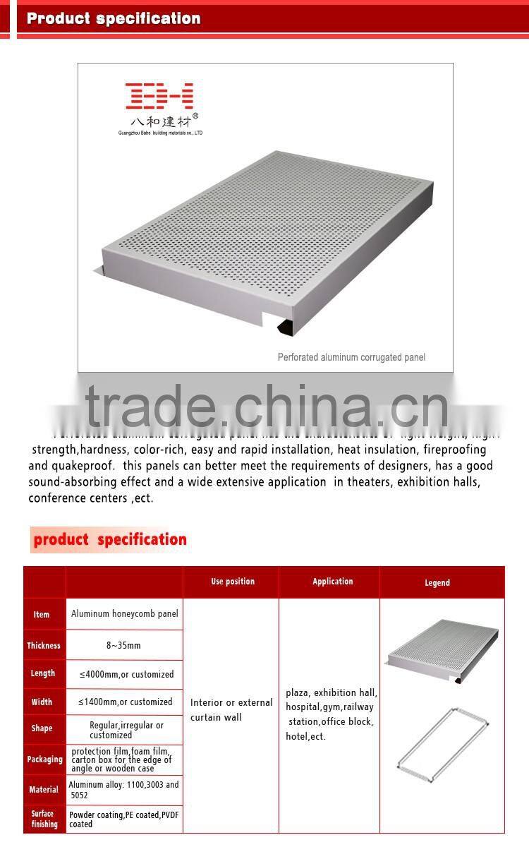 Building materials metal sheet aluminum corrugated panel