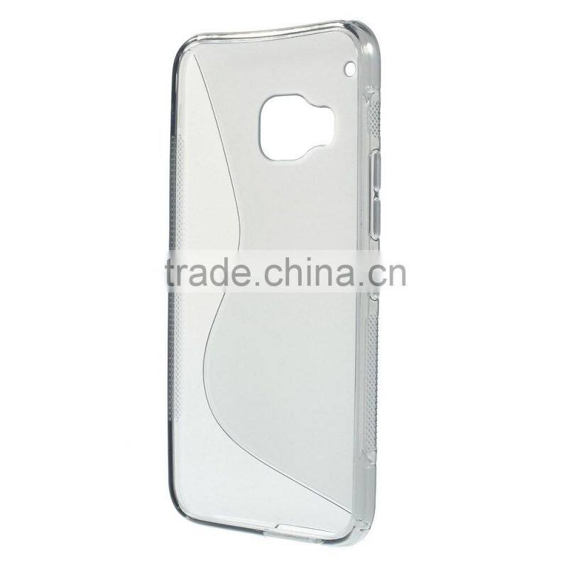 2015 China High Quality S Shape TPU Cover Mobile Phone Case for HTC One M9