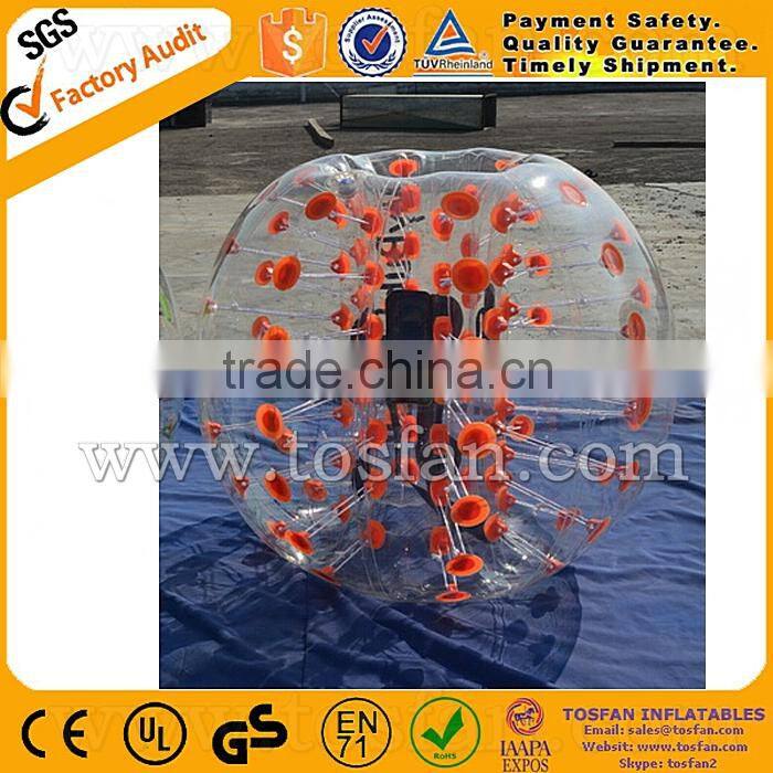 Newly style 1.0mm TPU human bubble ball bubble soccer price TB243