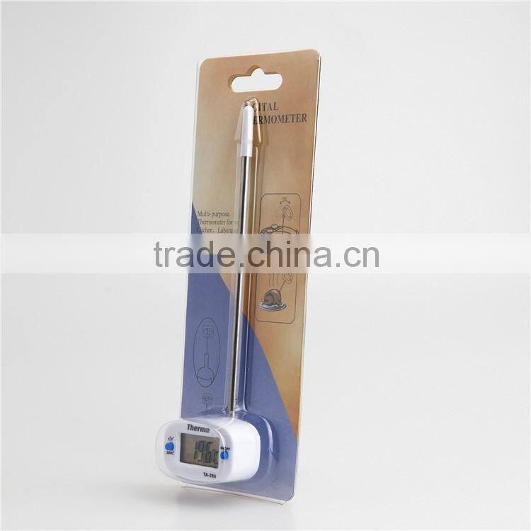 Mini electronic liquid food thermometer for BBQ kitchen with probe -50~+300C