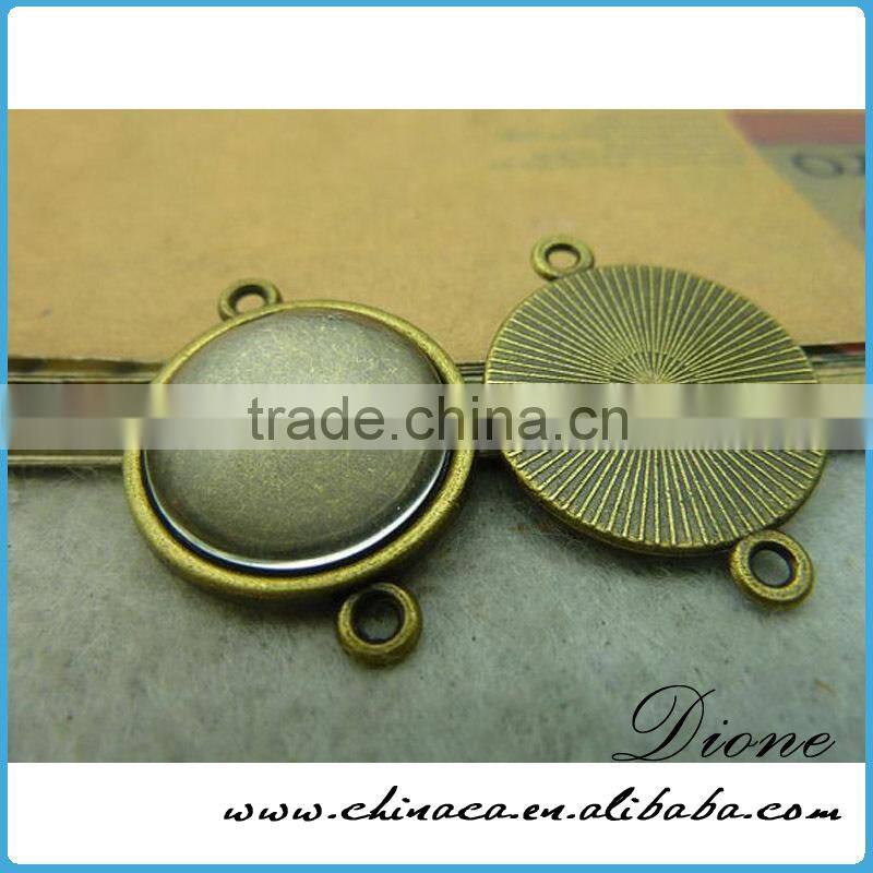 High quality fashion brass cabochon cover setting glass terrarium