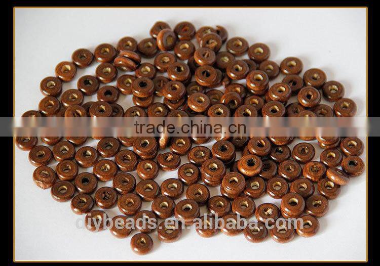 4x10mm four colors wood spacer round beads