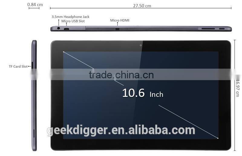 Teclast Tbook 11 2 in 1 Ultrabook Tablet PC-GRAY/10.6 inch Win 10 + Android 5.1 Intel Cherry Trail Z8300 64bit