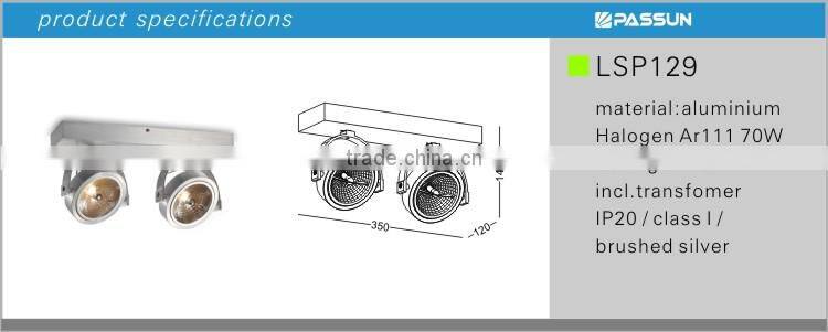 surface mounted halogen spot light & silver 70w spotlight