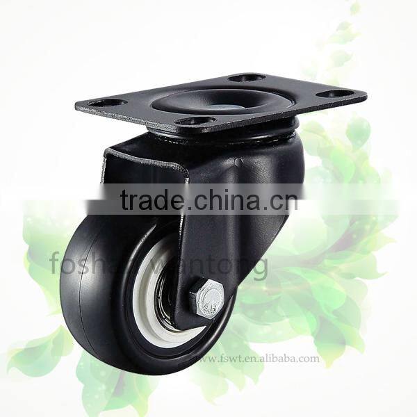 Light Duty Industrial Caster Black Polyurethane Wheel Small Caster