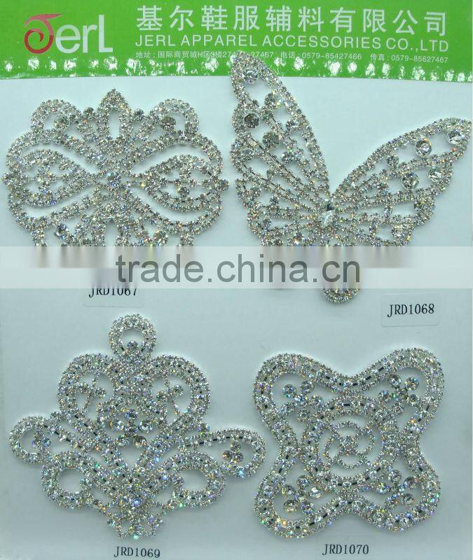 Factory Direct Sale Neoteric Design Flat Back Rhinestone Lace Sewed on Garment,Bags