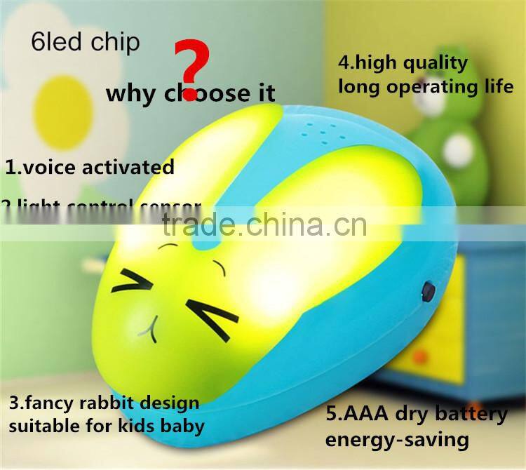 Popular multifunctional led stairway night light energy- saving night lamp innovative sound and light sensor control
