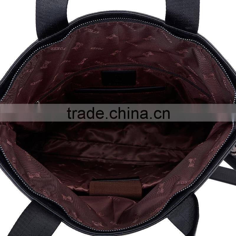 Wholesale price men leather bag shoulder bag foldable briefcase mens