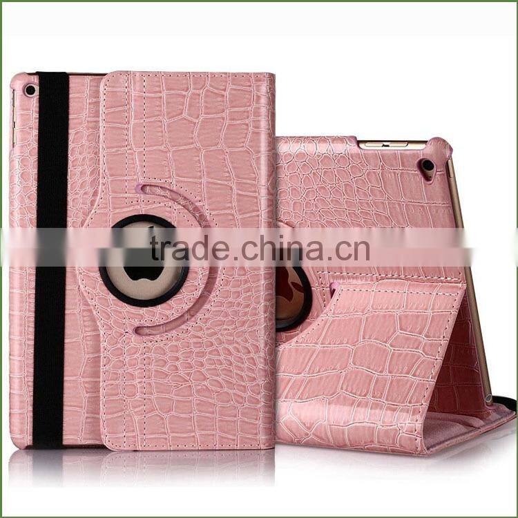 PU leather Rotating case For iPad Air case , lowest price rotating flip leather case for iPad 5/Air