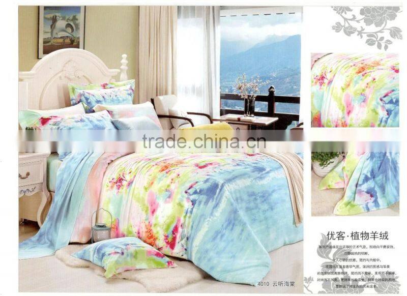 100% cotton peach bed spread fabric 32*32 133*72 98"