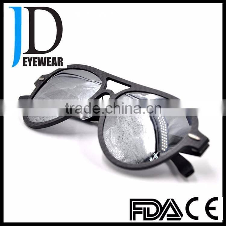 2016 Wholesale Women Cat 3 UV400 Carbon Fiber Polarized Sunglasses