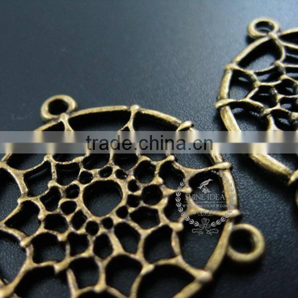 28*33mm vintage style antiqued bronze Indian dream catcher net spider meb DIY pendant charm supplies findings 1810420